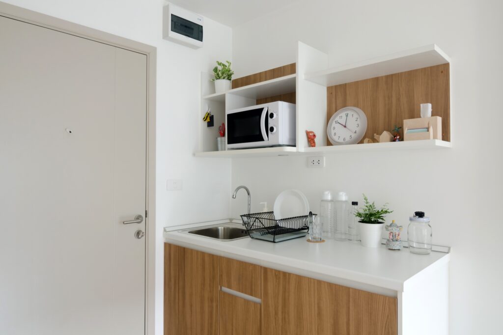 A pantry in a modern apartment